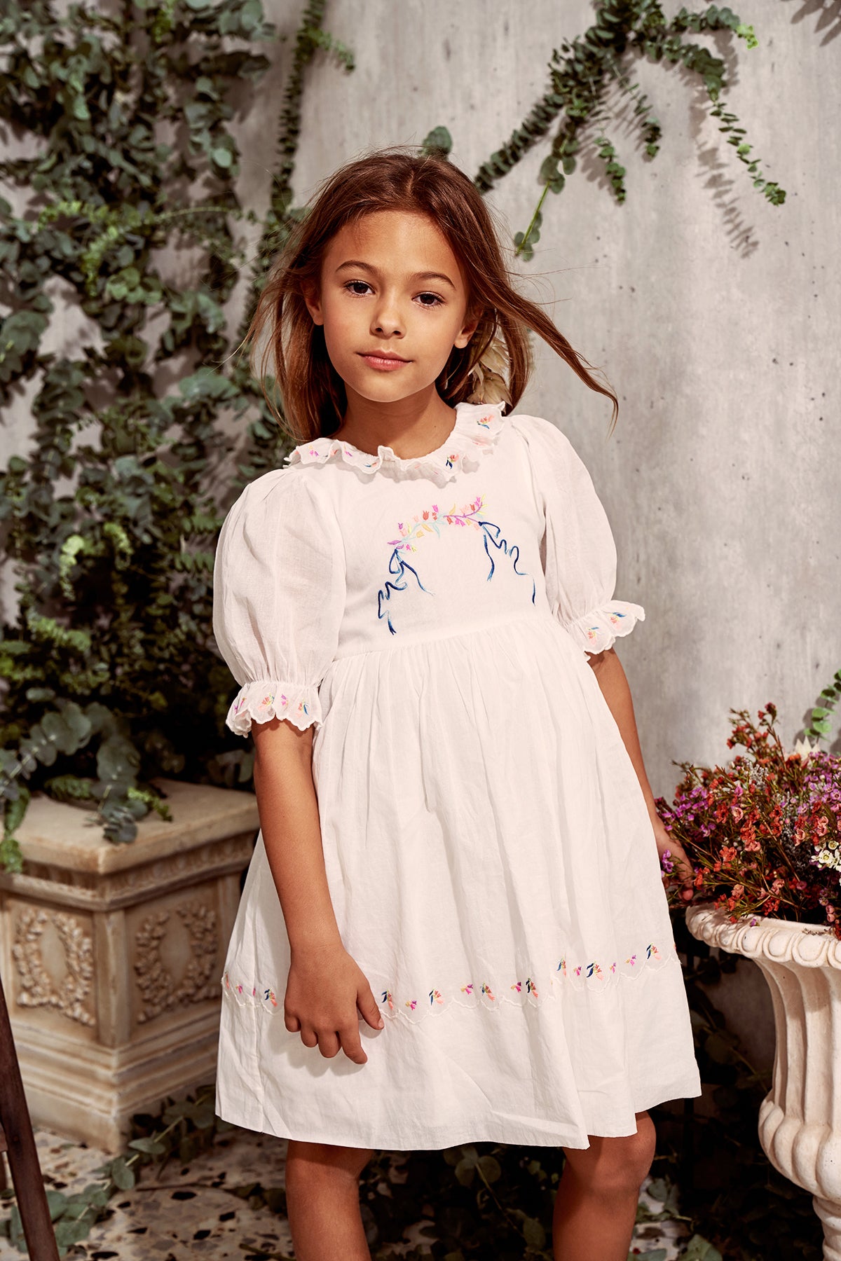 Love offers by Nellystella Layered Embroidered Girls Dress Sz.8